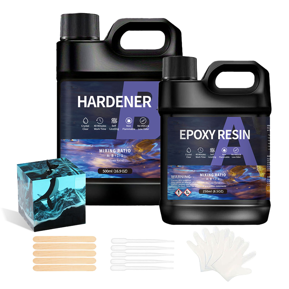 Resin Art Ratio - Profesyonel AB Epoksi Reçine Kiti 1:1