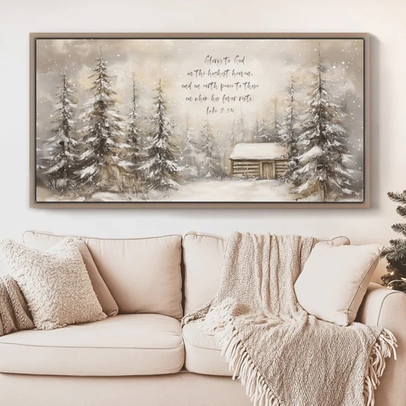 Resin Art Quote - Noel İncil Ayeti Duvar Sanatı Baskıları,