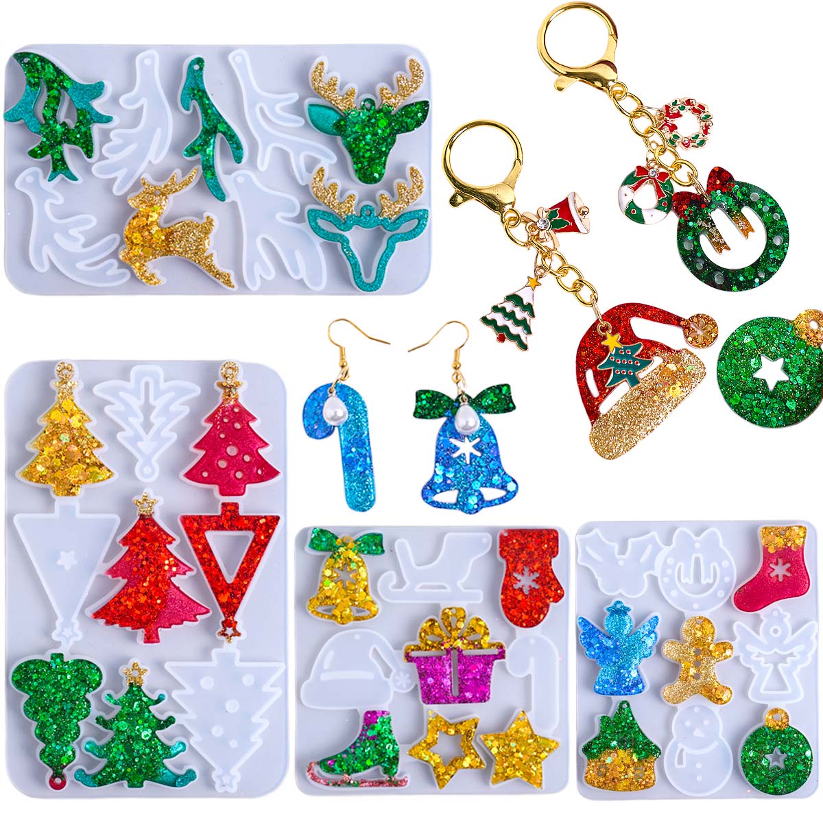 Resin Art Tools - Noel Küpe Kolye silikon kalıp DIY
