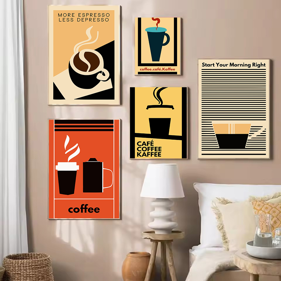 Resin Art Quote - Retro Minimalist Komik Kahve Sözleri Daha