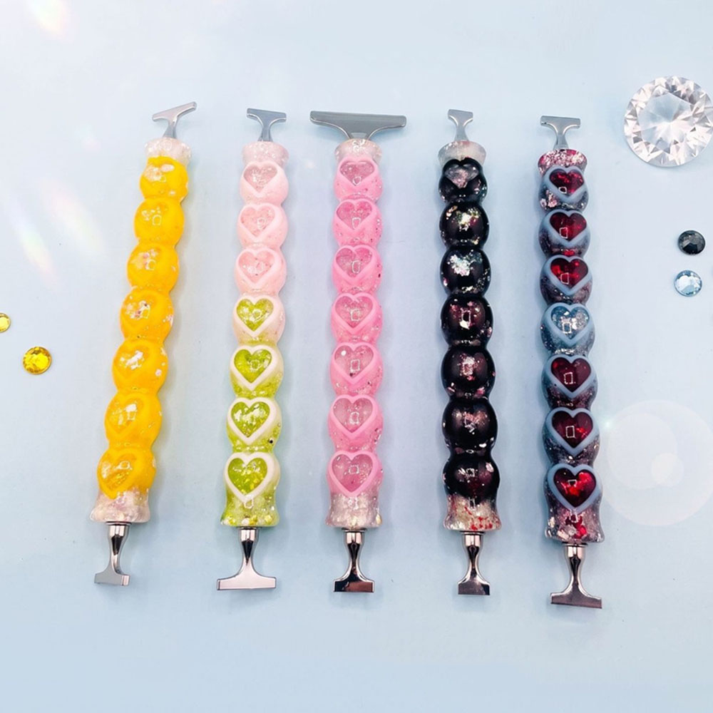 Resin Art And Design - Yeni Kalp Şeklinde Elmas Boyama Kalemi,