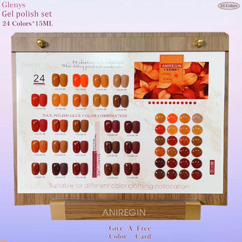 Resin Art Online - Vintage Kahverengi 24 Renkli Oje Yapıştırıcısı