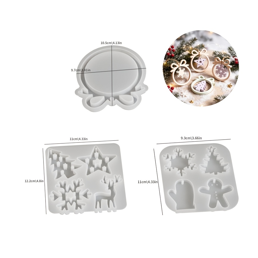 1/3 parça Noel reçine silikon  - Resin Art Tools incelemesi ve fiyatı