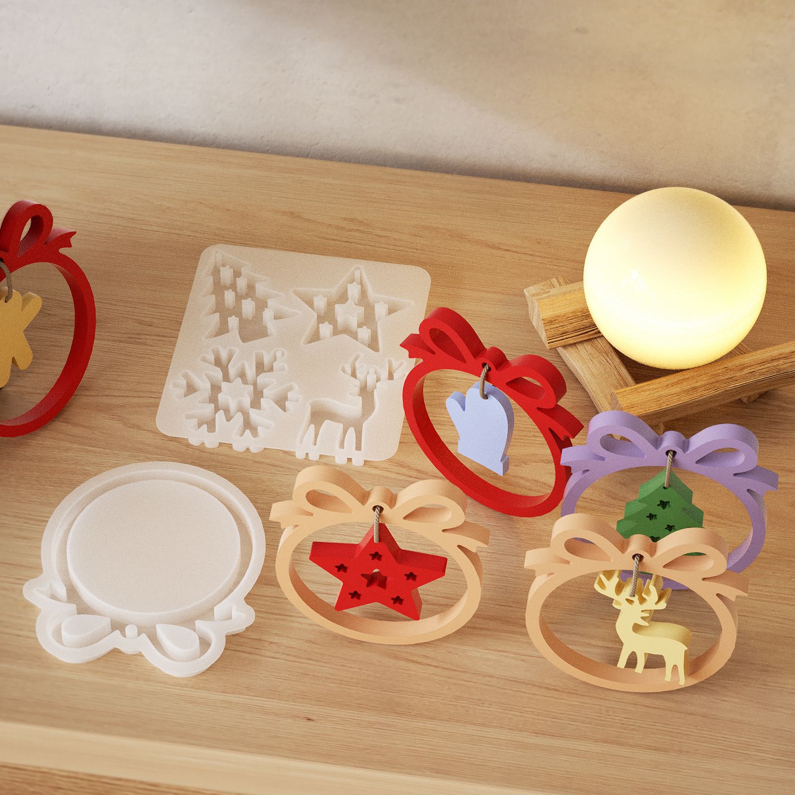 1/3 parça Noel reçine silikon  - Resin Art Tools incelemesi ve fiyatı